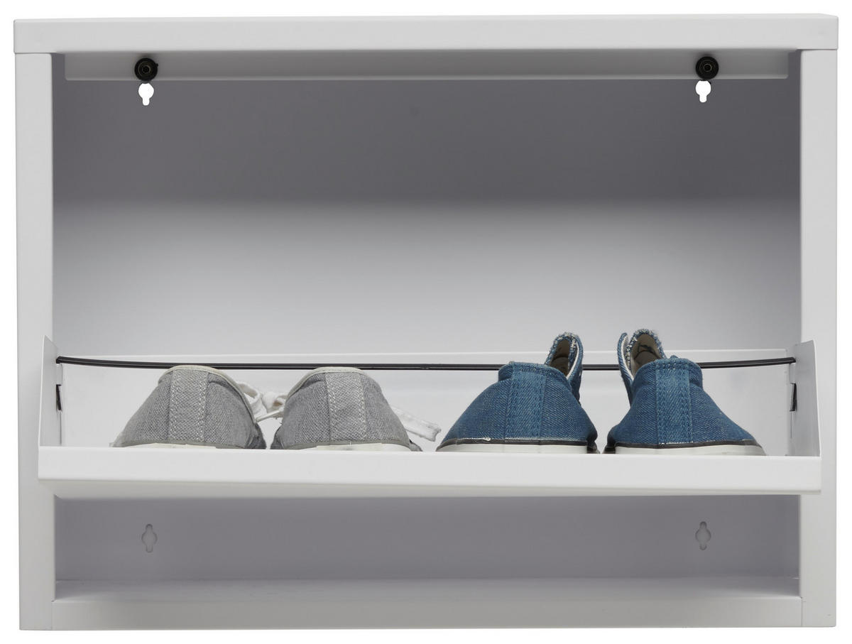 SCHUHKIPPER  in 50/37/15 cm  - Weiß, Basics, Metall (50/37/15cm) - Carryhome