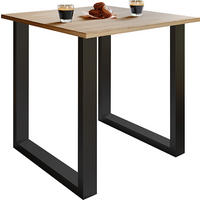 ESSTISCH in Holzwerkstoff 80/80/76 cm  - Schwarz/Sonoma Eiche, Basics, Holzwerkstoff/Metall (80/80/76cm) - MID.YOU