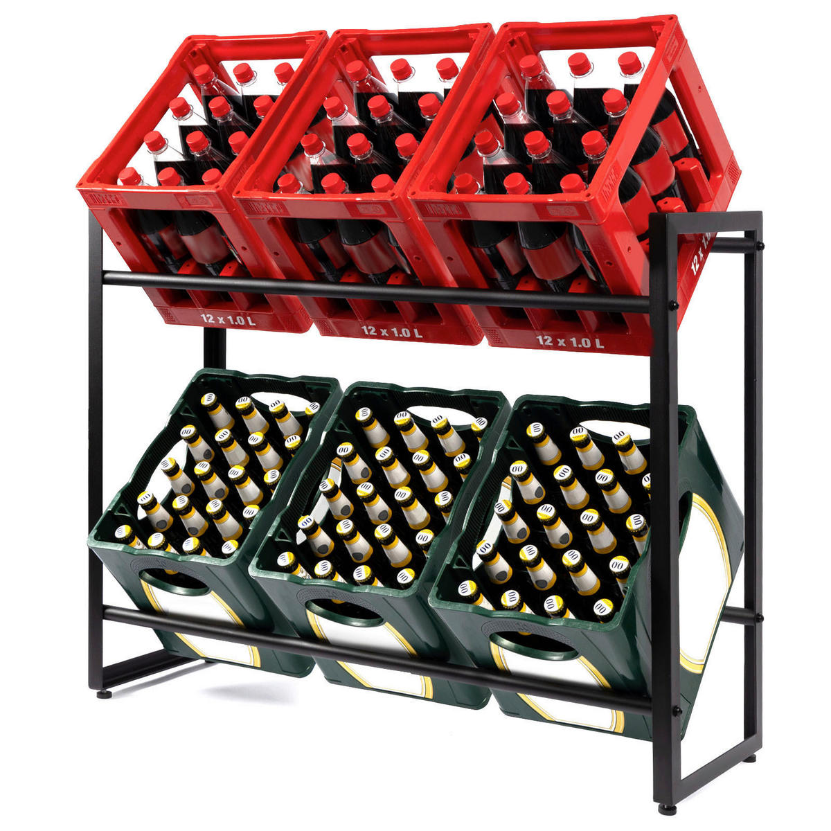 FLASCHENREGAL  - Silberfarben, Basics, Metall (49.5/115.5/32.5cm) - Floordirekt