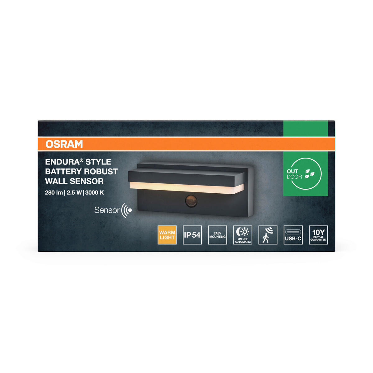 LED-AUßENLEUCHTE 20,6/8,8/8,6 cm   - Dunkelgrau, Basics, Kunststoff/Metall (20,6/8,8/8,6cm) - Osram