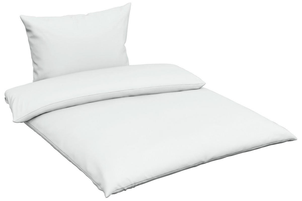 POSTEĽNÁ BIELIZEŇ, satén, biela, 140/200 cm - biela, Basics, textil (140/200cm) - Novel