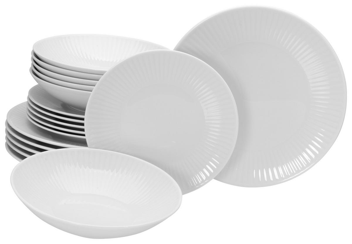 JEDÁLENSKÝ SERVIS, porcelán - biela, Design, keramika - Creatable