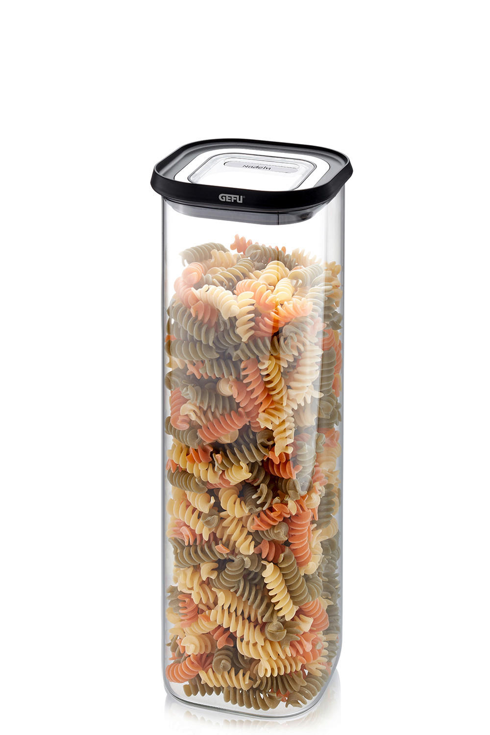 VORRATSDOSE 1,9 L  - Edelstahlfarben/Transparent, Basics, Glas/Kunststoff (11/11/32,5cm) - Gefu