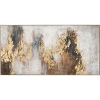 BILD 72/142 cm  - Goldfarben/Braun, Design, Holz (72/142cm)