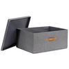BOX MIT DECKEL Premium  - Grau, Basics, Holzwerkstoff/Textil (54/40/25cm) - Store It