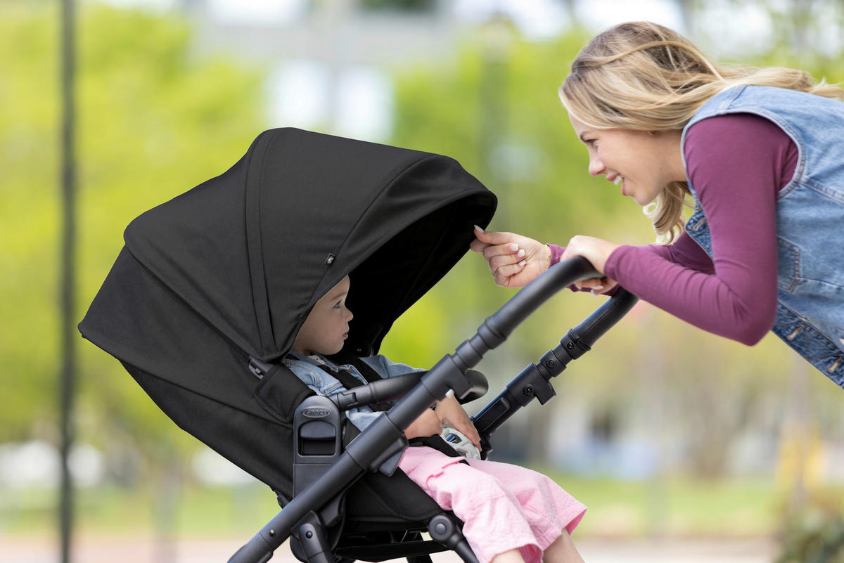 KINDERWAGENSET Near2Me DLX 3in1  - Schwarz, Basics, Textil/Metall (95/62,7/120cm) - Graco