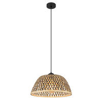 ZÁVĚSNÉ SVÍTIDLO, 40/120 cm  - černá/přírodní barvy, Natur, kov/přírodní materiály (40/120cm) - Globo