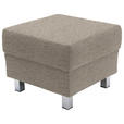 2-SITZER-SOFA in Flachgewebe Creme  - Chromfarben/Creme, Design, Textil/Metall (158/83/85cm) - Xora