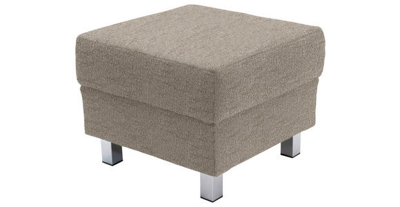 2-SITZER-SOFA in Flachgewebe Creme  - Chromfarben/Creme, Design, Textil/Metall (158/83/85cm) - Xora