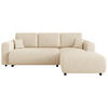 ECKSOFA inkl. Funktionen Creme Cord  - Creme/Schwarz, KONVENTIONELL, Kunststoff/Textil (260/200cm) - Xora