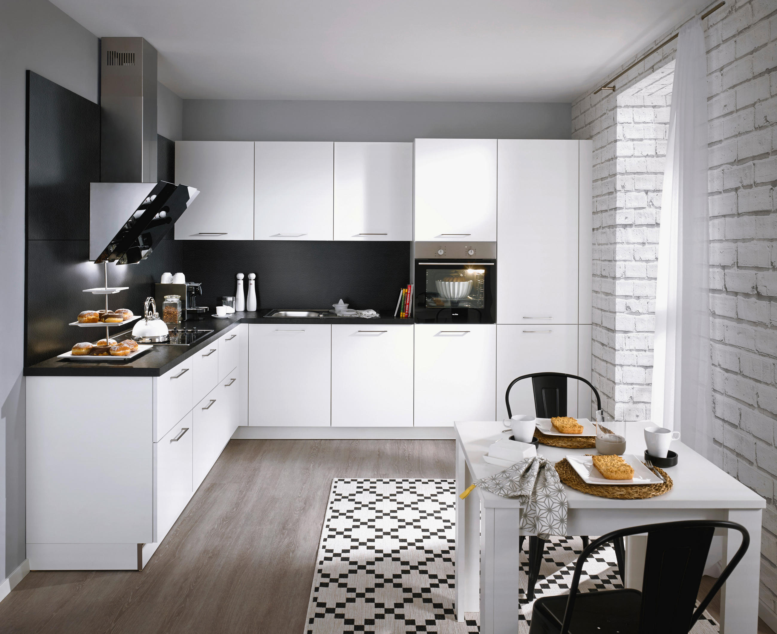 EINBAUKÜCHE   - Weiß, Design, Holzwerkstoff - Dieter Knoll