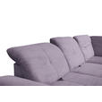 ECKSOFA in Cord Lila  - Lila/Schwarz, Design, Textil/Metall (313/242cm) - Xora