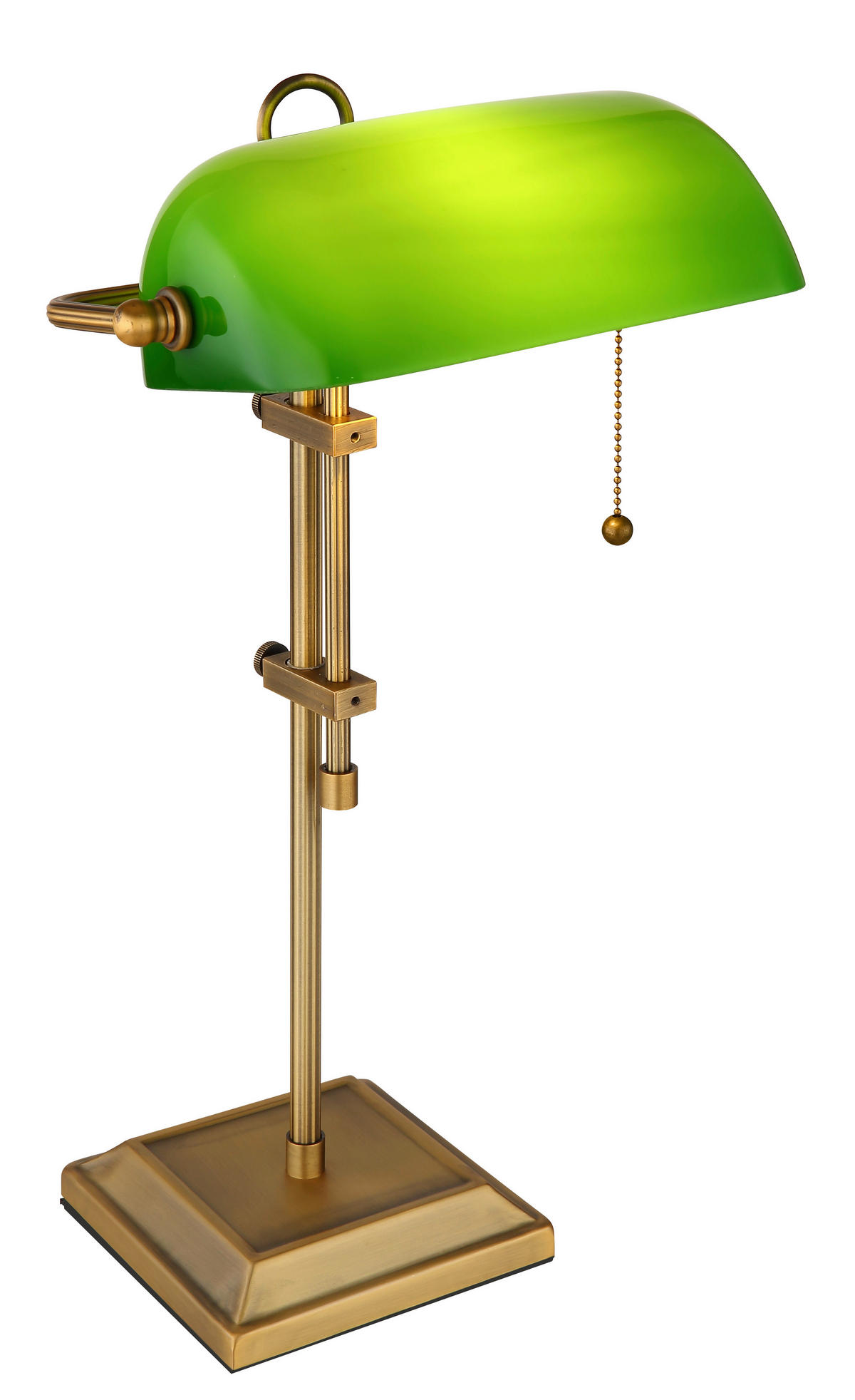 TISCHLEUCHTE - Weiss/Messingfarben, Konventionell, Glas/Metall (26,5/25/56cm) - Globo