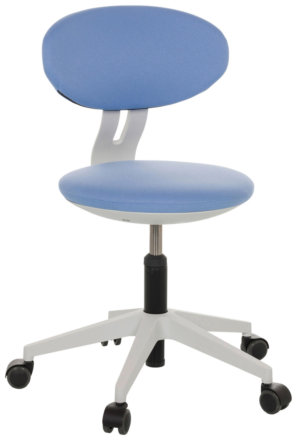 OTOČNÁ ŽIDLE PRO MLÁDEŽ, modrá - šedá/modrá, Basics, textil/plast (42/66-87/52cm) - MID.YOU