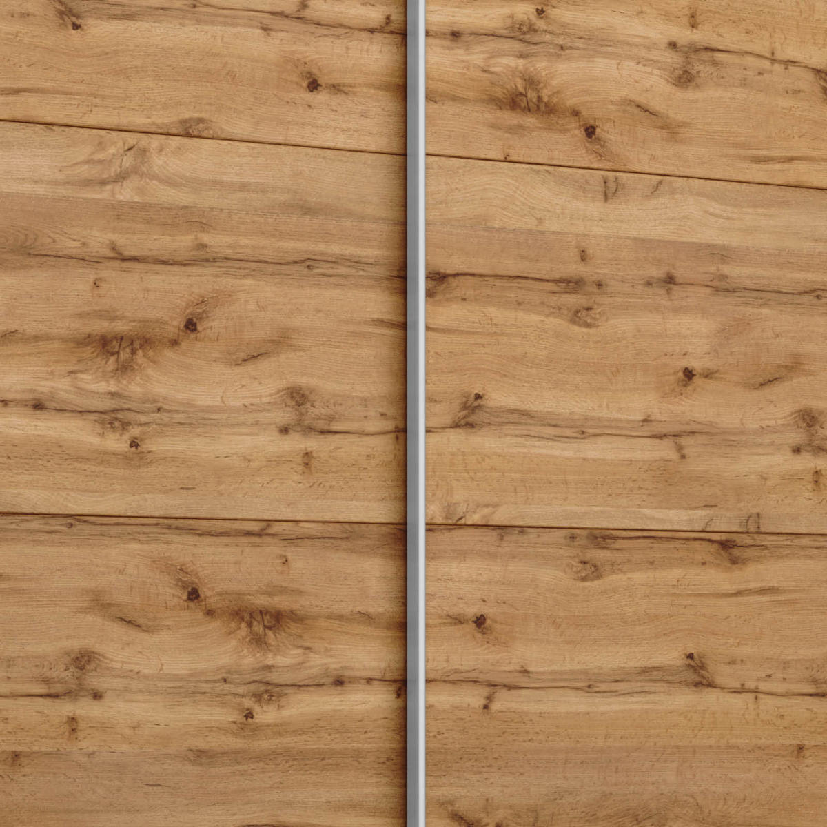 SCHWEBETÜRENSCHRANK  in Eichefarben  - Eichefarben/Alufarben, MODERN, Holzwerkstoff/Metall (226/230/62cm) - Rauch Möbel
