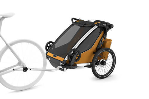 FAHRRADANHÄNGER   Chariot Sport2 dbl  - Dunkelgelb, Basics, Textil/Metall (88/34/73cm) - Thule