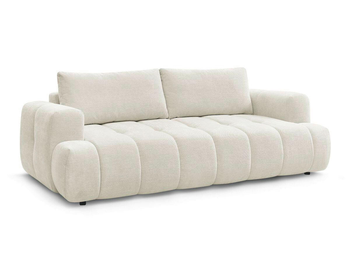 SCHLAFSOFA FUJI Leinenoptik Beige  inkl.  - Beige/Schwarz, MODERN, Kunststoff/Textil (251/113/88cm)