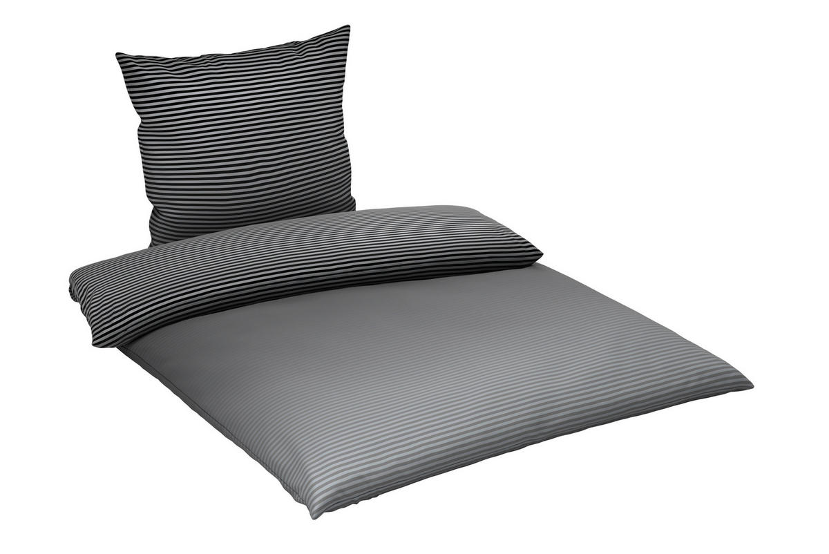 BETTWÄSCHE Satin 200/200 cm  - Anthrazit, Textil (200/200cm) - Novel