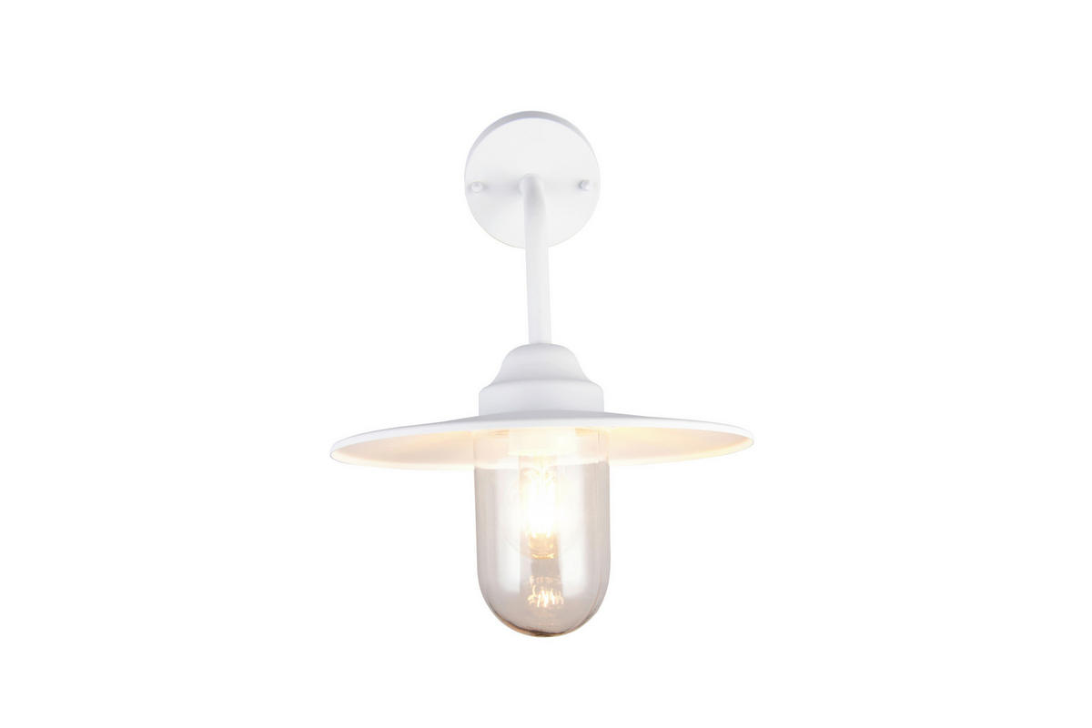 AUSSENWANDLEUCHTE Brenta 30/32 cm  - Klar/Weiß, Design, Glas/Metall (30/32cm) - Trio Leuchten