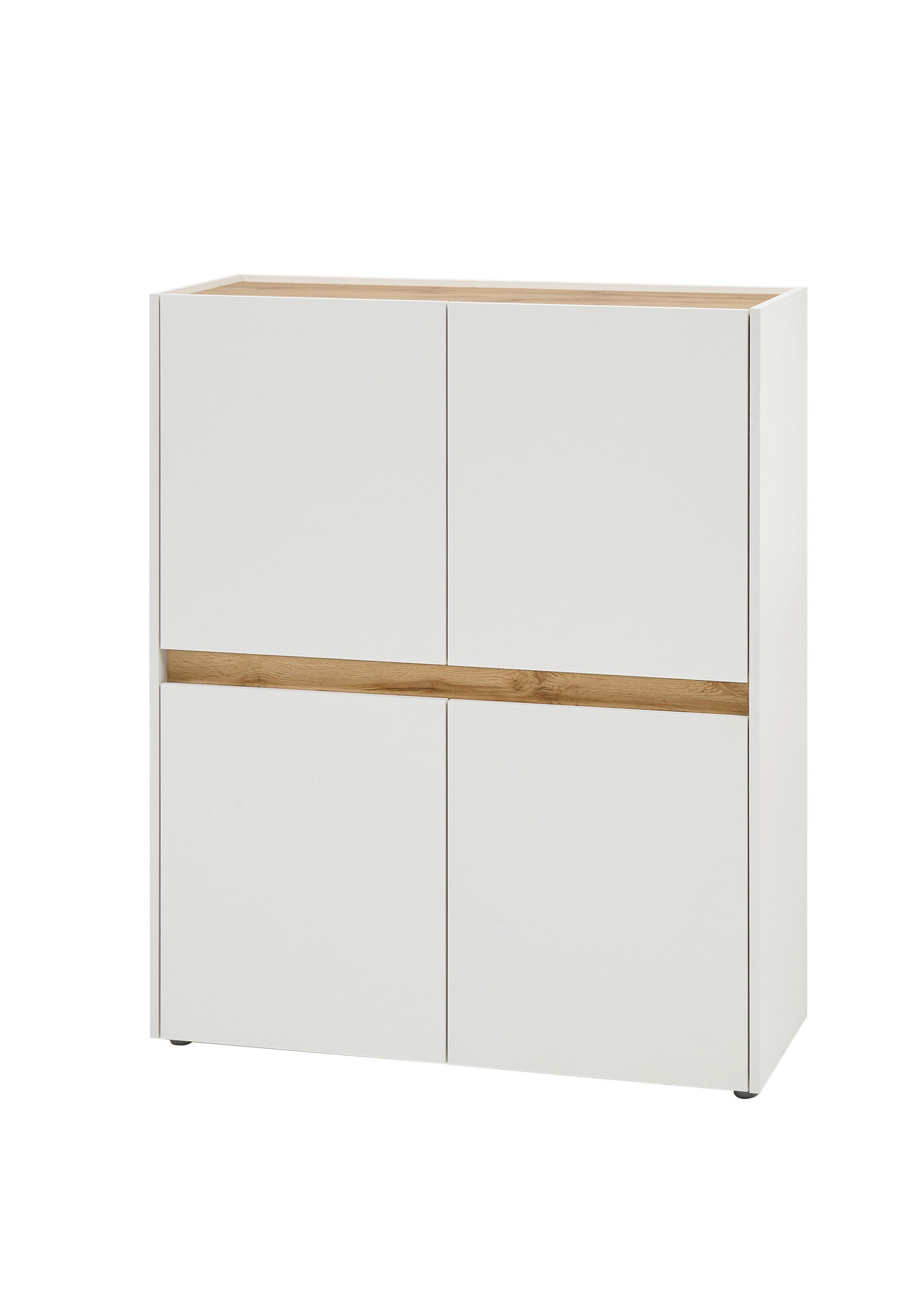 HIGHBOARD  100/122/40 cm  - Eiche Wotan/Schwarz, Design, Holzwerkstoff/Kunststoff (100/122/40cm) - Modante