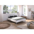 BETT 160/200 cm  in Weiß  - Alufarben/Weiß, Design, Holzwerkstoff/Metall (160/200cm) - Carryhome