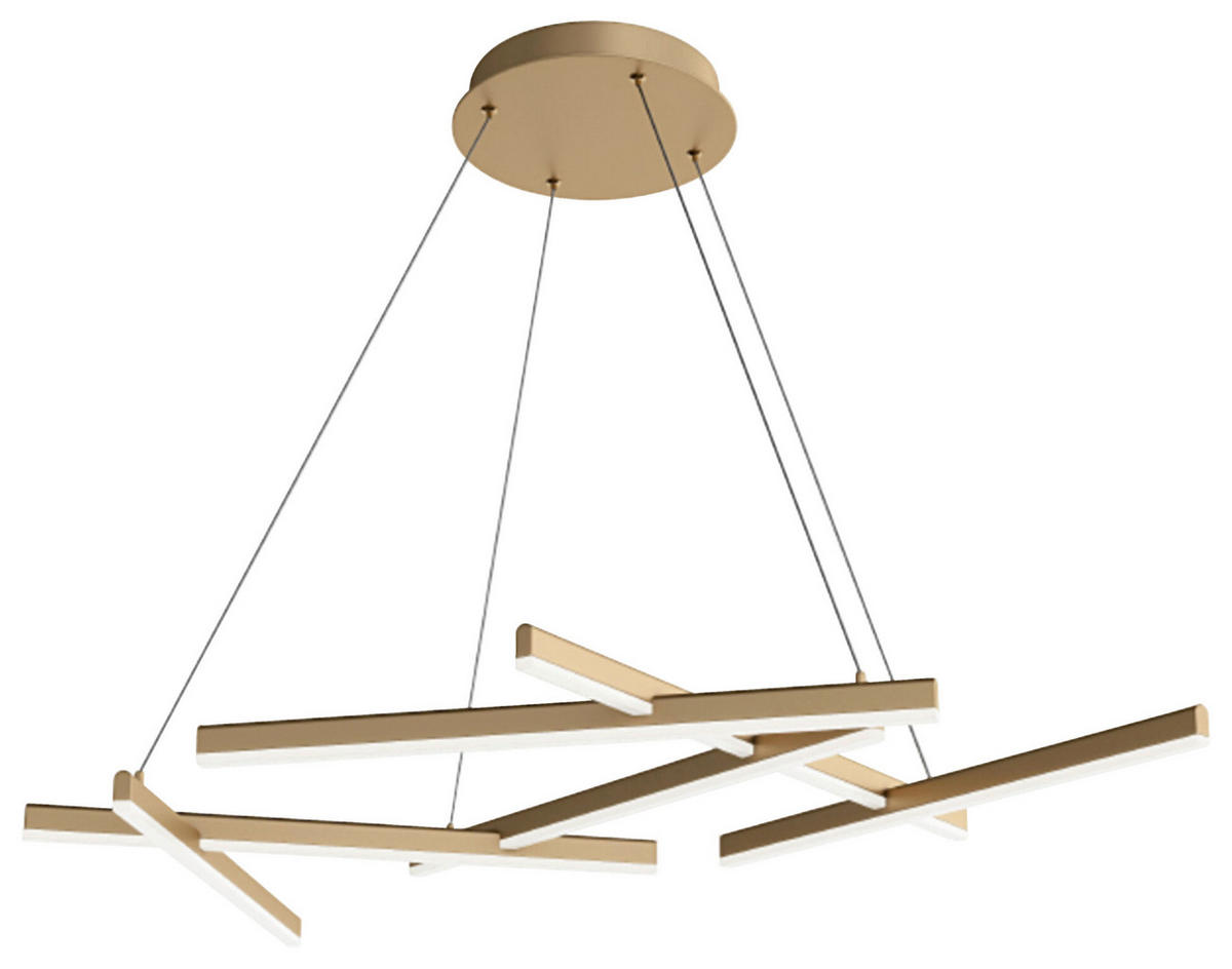 PENDELLEUCHTE 101/5,5/66 cm  - Goldfarben, Basics, Kunststoff/Metall (101/5,5/66cm) - MAYTONI