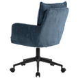 DREHSTUHL Webstoff Blau, Schwarz  - Blau/Schwarz, Design, Kunststoff/Textil (58/84,5-92/64cm) - Carryhome