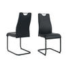 STUHL-SET 2 Stück  in Lederlook  - Schwarz, Design, Kunststoff/Textil (42/98/56cm) - Livetastic