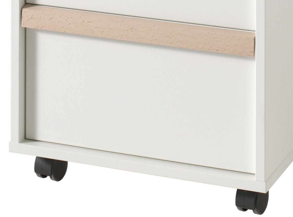 ROLLCONTAINER 48,1/60/44 cm  - Buchefarben/Weiß, MODERN, Holz/Holzwerkstoff (48,1/60/44cm) - MID.YOU