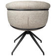 ARMLEHNSTUHL  in Eisen Bouclé  - Schwarz/Naturfarben, Design, Textil/Metall (65/80,5/65cm) - Belluti