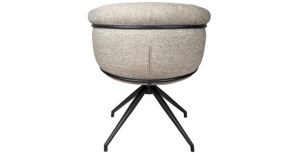 ARMLEHNSTUHL  in Eisen Bouclé  - Schwarz/Naturfarben, Design, Textil/Metall (65/80,5/65cm) - Belluti