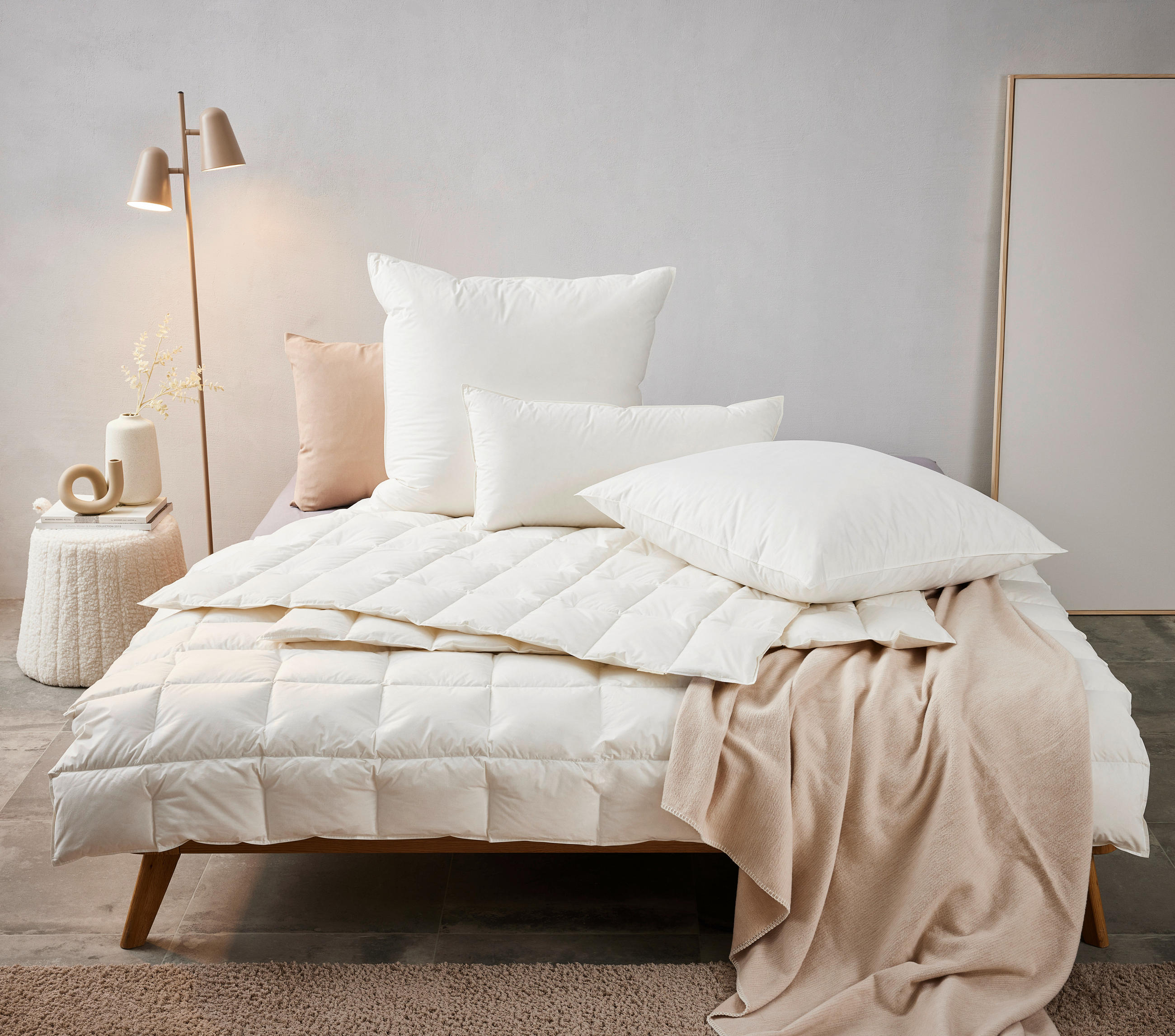 DAUNENDUVET 160/210 cm  - Creme, Basics, Textil (160/210cm) - Bio:Vio