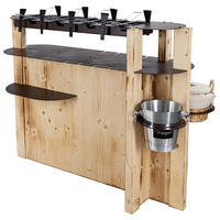 RACLETTE-GRILL  - Hellbraun, Design, Holz/Metall (115/90/40cm) - Nouvel