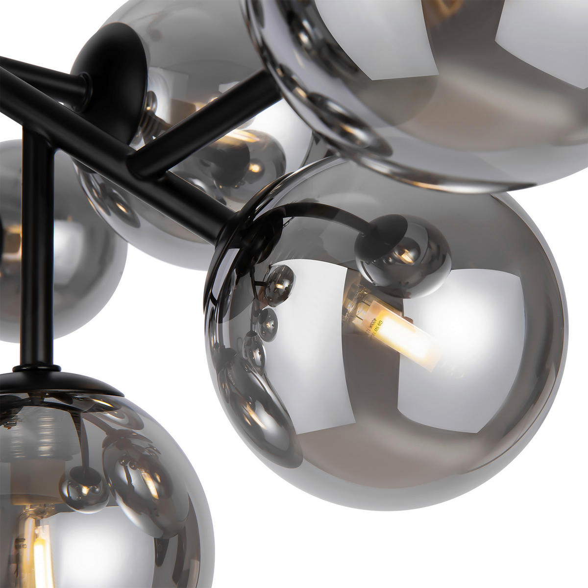 DECKENLEUCHTE 60/20/60 cm   - Schwarz, Trend, Glas/Metall (60/20/60cm) - MAYTONI