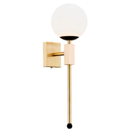 WANDLEUCHTE 40,5/15/12 cm   - Goldfarben/Schwarz, Basics, Glas/Metall (40,5/15/12cm)
