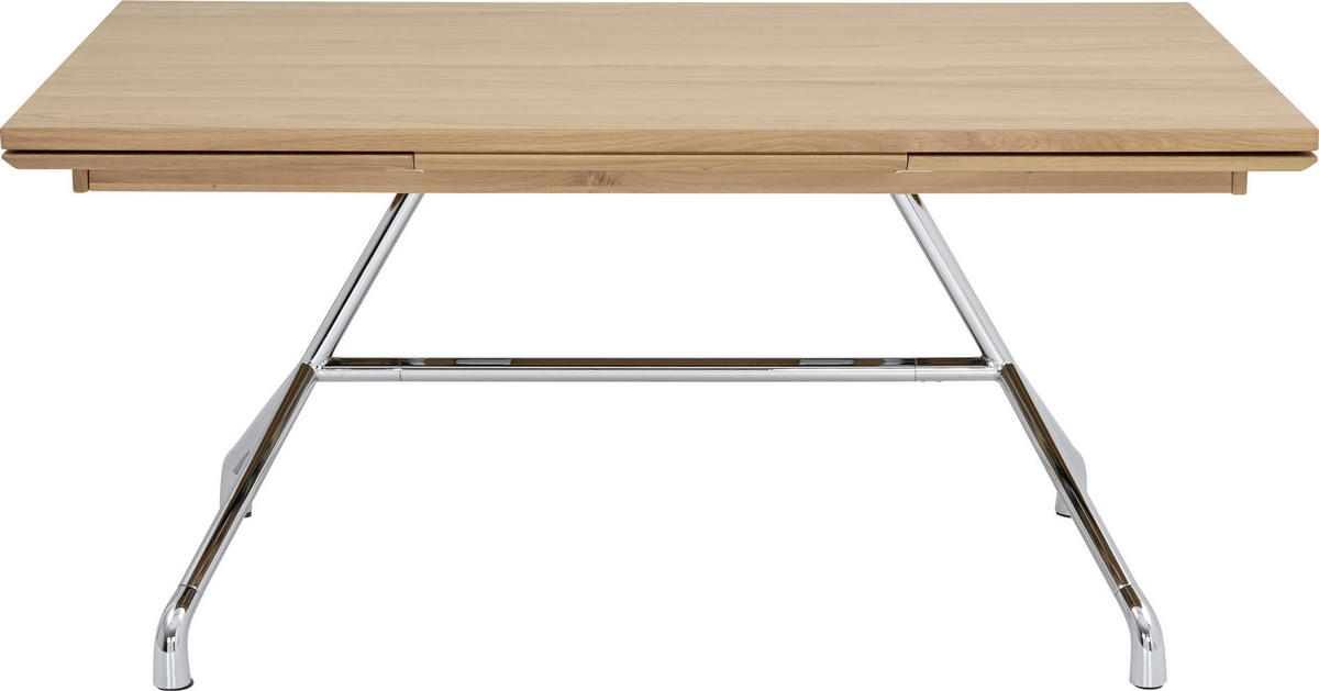 STOL ZA BLAGOVAONICU  boje hrasta, boje kroma  drvo, metal      - boje hrasta/boje kroma, Design, drvo/metal (160-260/95/77cm) - Joop!