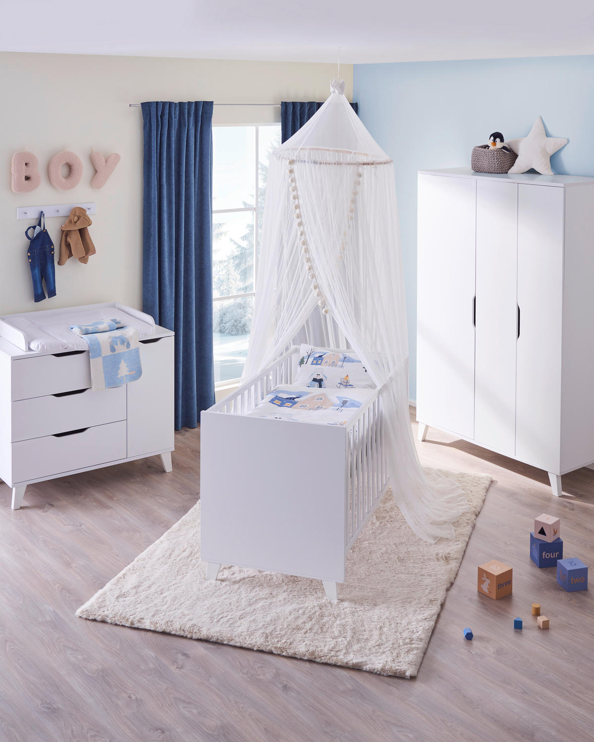 GITTERBETT Michi  143,4/78,9/76,6 cm   - Weiß, Trend, Holz/Holzwerkstoff (143,4/78,9/76,6cm) - My Baby Lou