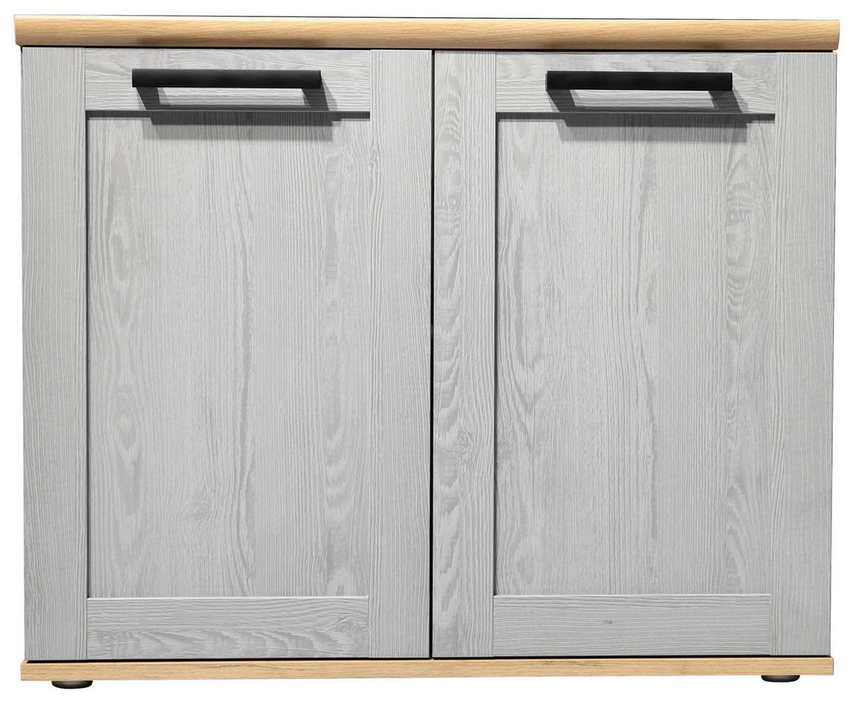 WASCHBECKENUNTERSCHRANK 80/66/31 cm  - Schwarz/Eiche Artisan, KONVENTIONELL, Holzwerkstoff/Kunststoff (80/66/31cm) - home24