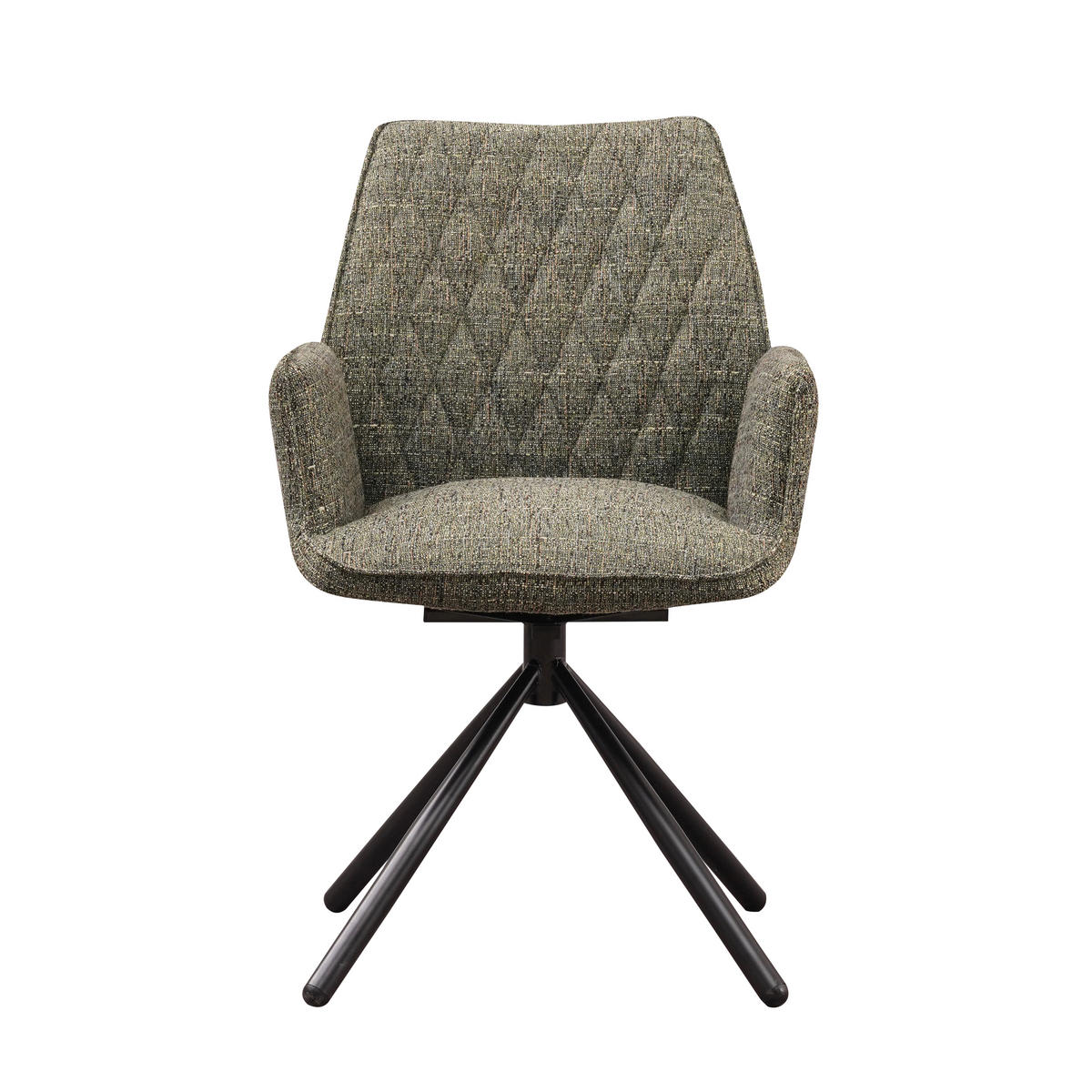 SADA ŽIDLÍ S PODRUČKAMI 2 kusy - černá/zelená, Moderní, kov/textil (57,5/92/52cm) - MID.YOU