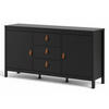 SIDEBOARD 151,2/79,7/38,4 cm  - brun/aluminiumfärgad, Design, metall/trämaterial (151,2/79,7/38,4cm) - Best Price