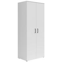 MEHRZWECKSCHRANK 80/195/52 cm  in Weiß  - Anthrazit/Schwarz, MODERN, Holzwerkstoff/Kunststoff (80/195/52cm) - Carryhome