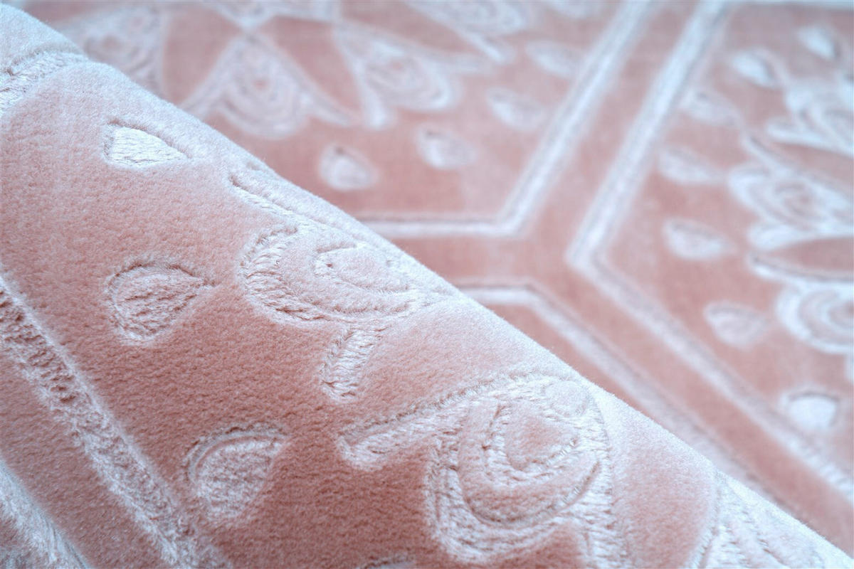 FLACHWEBETEPPICH 120/170 cm Monroe 225 Rosa Rosa  - Rosa, KONVENTIONELL, Kunststoff/Textil (120/170cm)