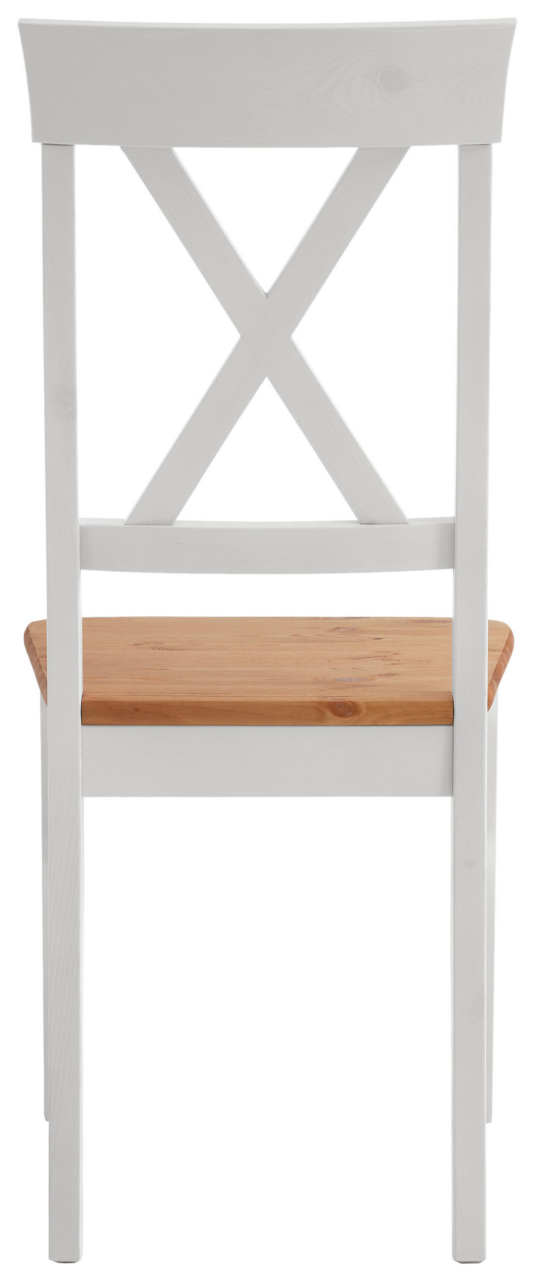STUHL Weiß, Laugenfarbig Kiefer massiv  - Laugenfarbig/Weiß, ROMANTIK / LANDHAUS, Holz (45/94/43cm) - Boxxx