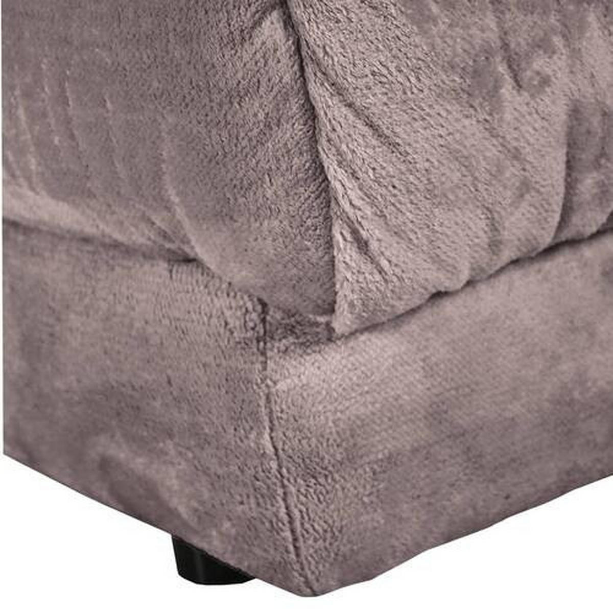 HÖRNSOFFA i plysch lerfärgad  - lerfärgad/svart, Klassisk, textil/plast (265/170cm) - MID.YOU