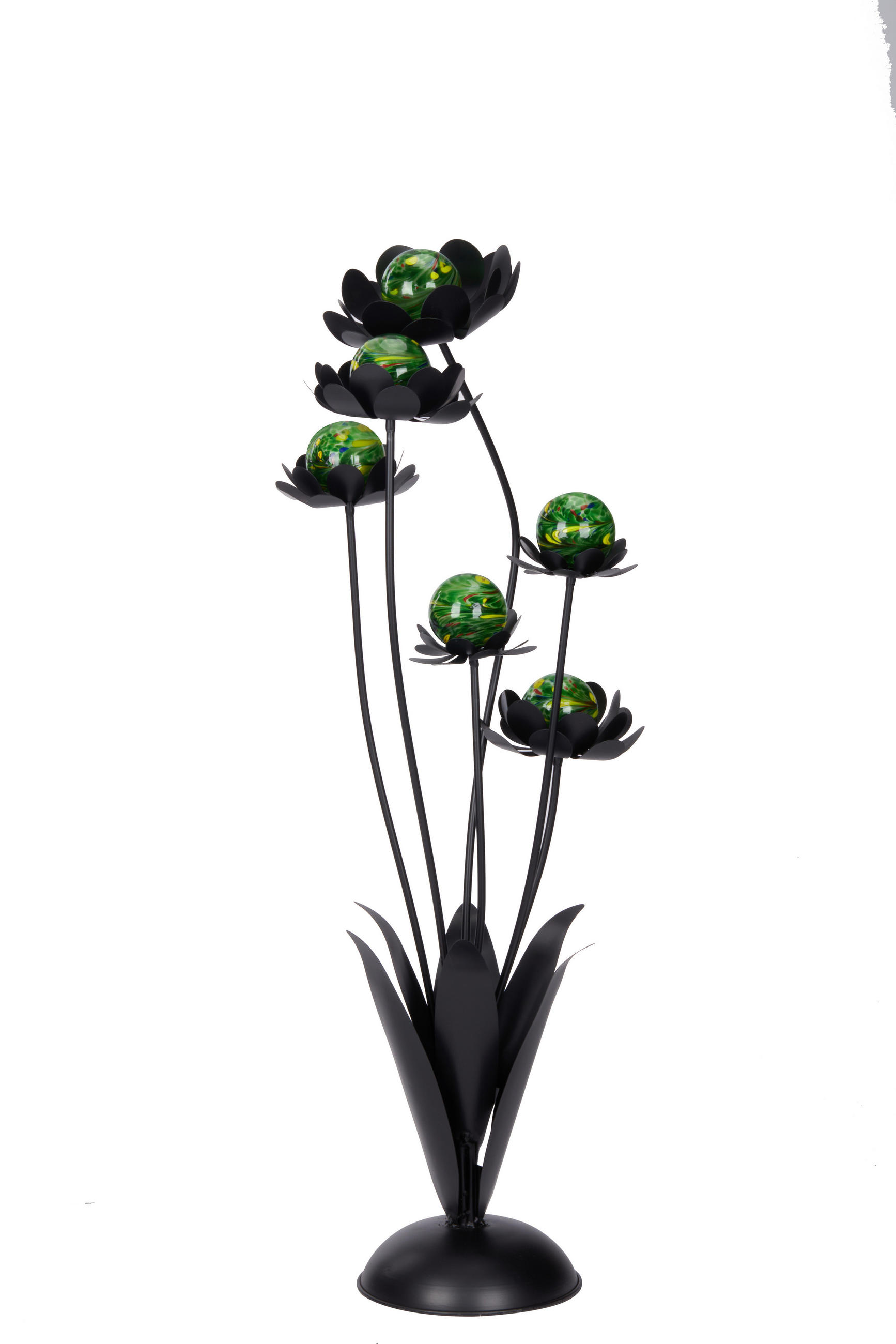 DEKORAČNÍ KVĚTINA - černá/zelená, Basics, kov/sklo (42/109/32cm) - Ambia Home