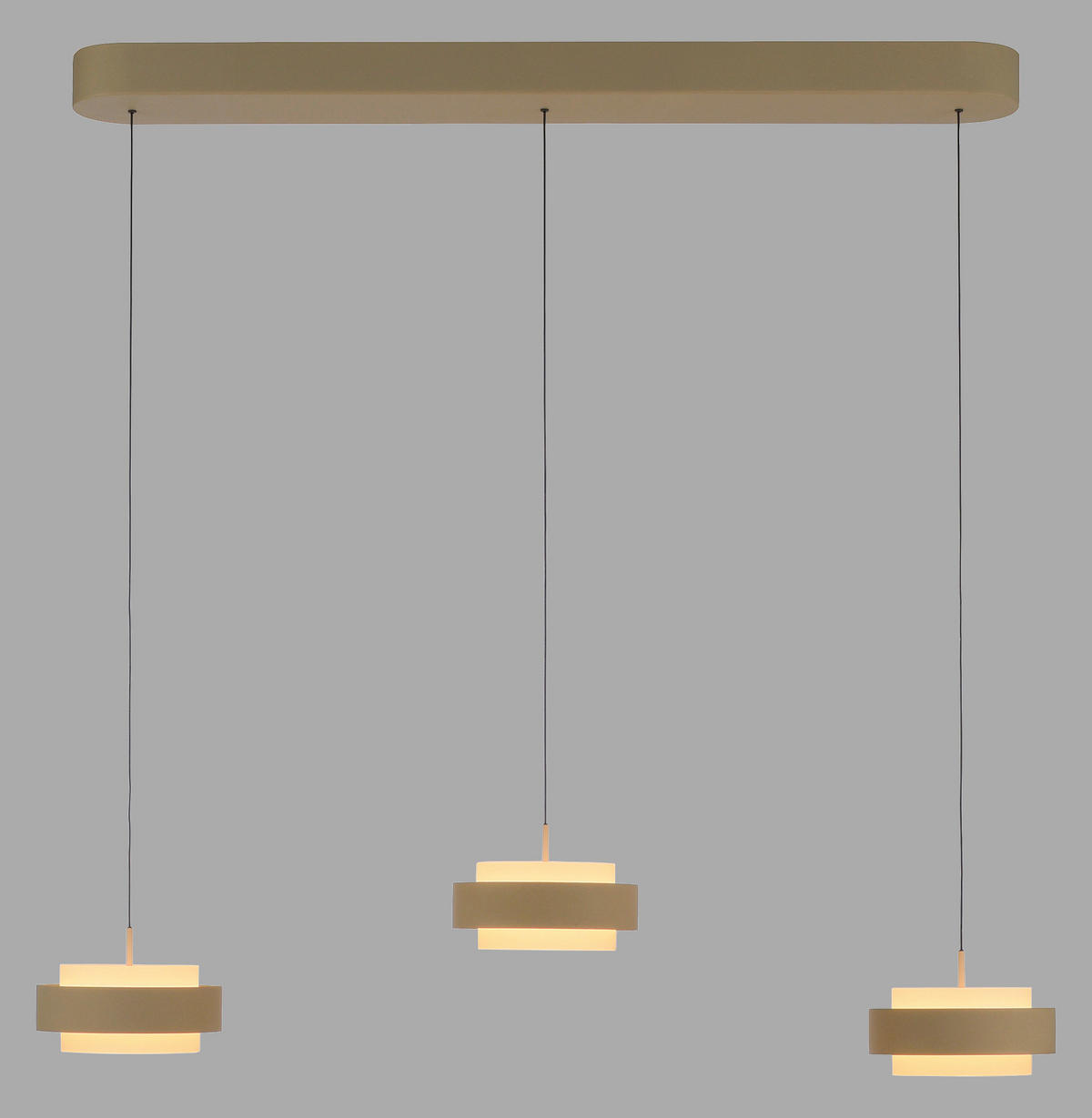 LED-PENDELLEUCHTE Elmo 96/17,5/180 cm  - Sandfarben, Design, Kunststoff/Metall (96/17,5/180cm) - Schöner Wohnen