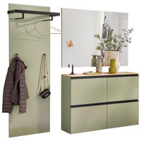 GARDEROBE 3-teilig  in 200/200/30 cm  - Eichefarben/Grün, Design, Holz/Holzwerkstoff (200/200/30cm) - Moderano