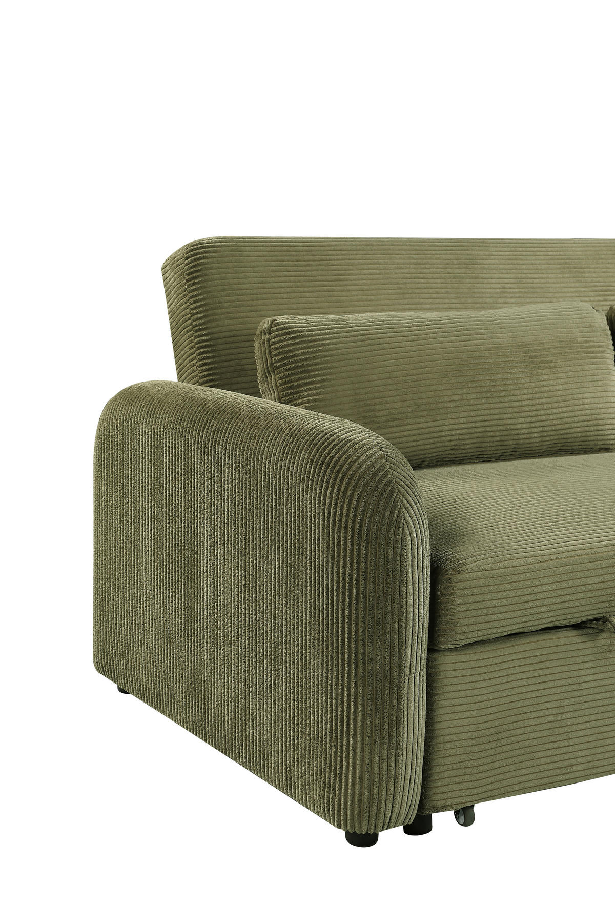 SCHLAFSOFA Cord Grün  - Schwarz/Grün, Design, Kunststoff/Textil (193/86/90cm) - MID.YOU