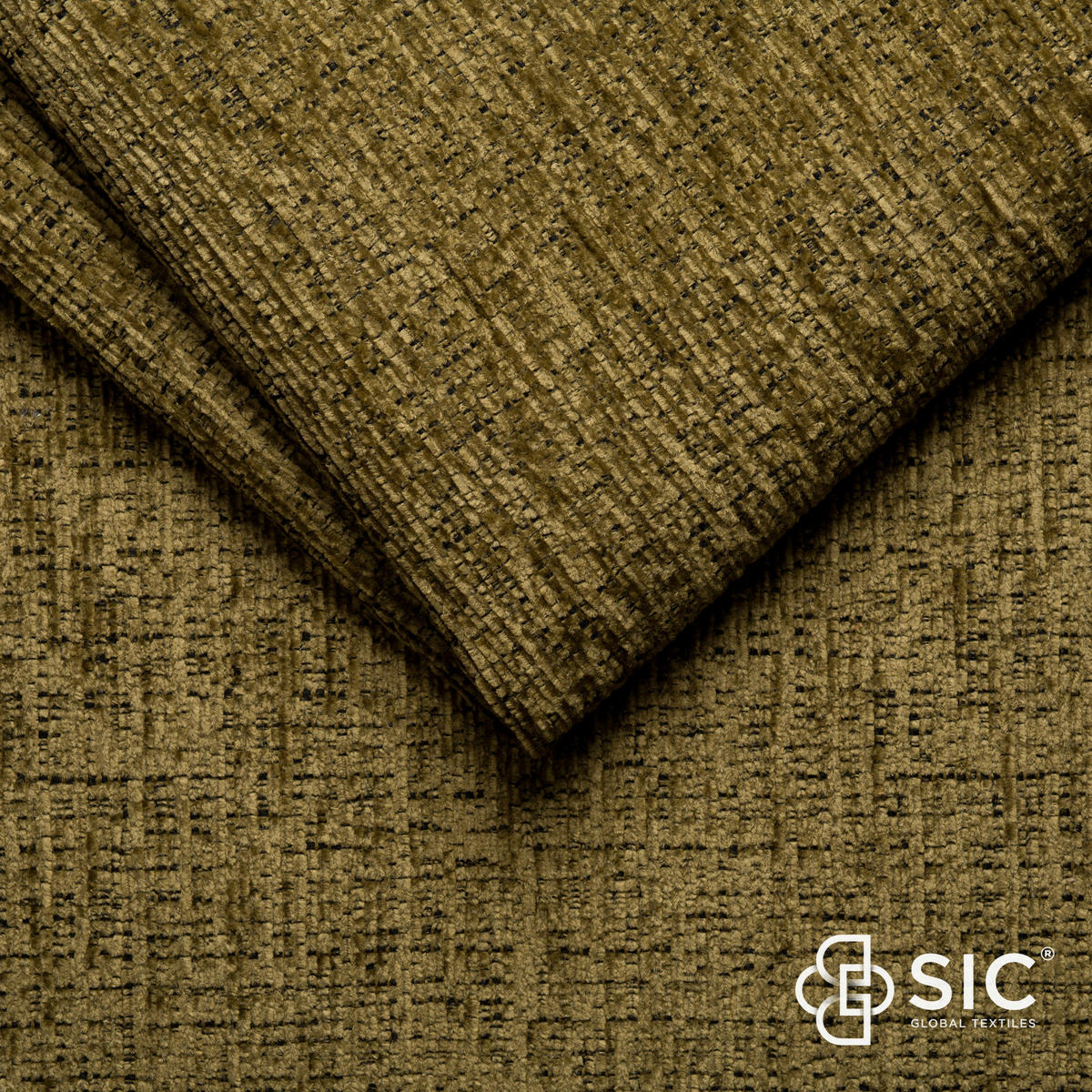 ECKSOFA inkl.Funktionen Olivgrün Chenille  - Schwarz/Olivgrün, MODERN, Textil/Metall (195/300cm) - Xora