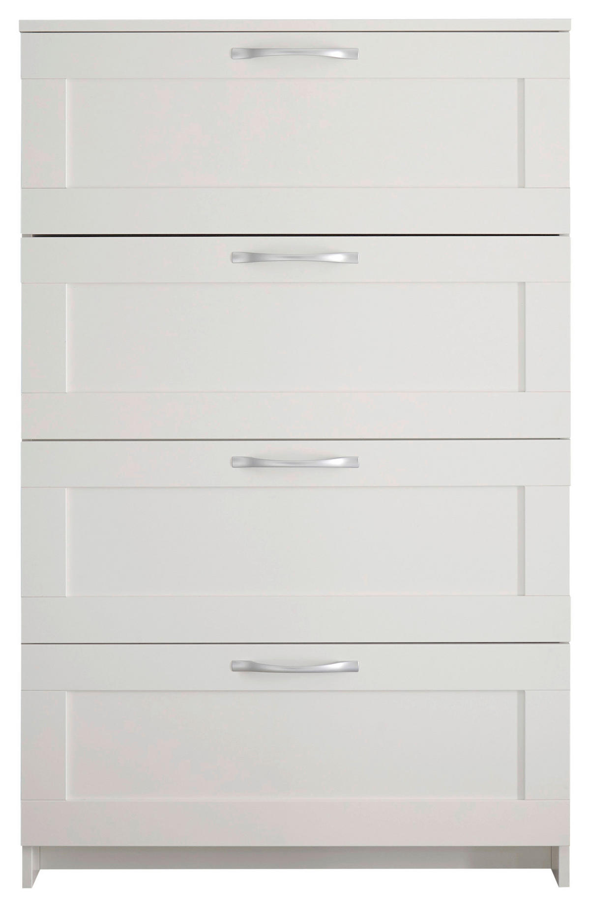 KOMMODE  in 78/124/41 cm  - Alufarben/Weiß, KONVENTIONELL, Holzwerkstoff/Metall (78/124/41cm) - Boxxx